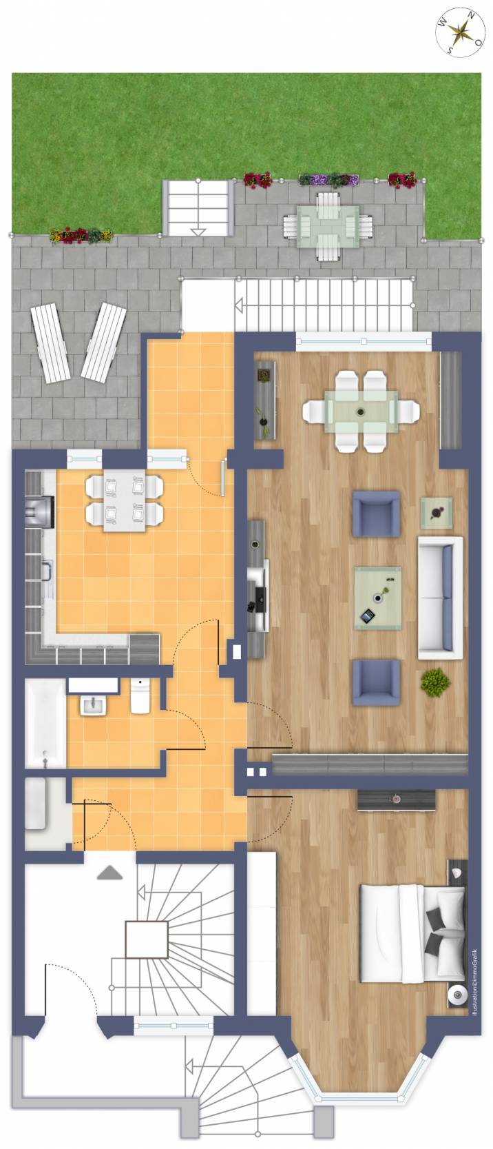 Grundriss Etagenwohnung D�sseldorf