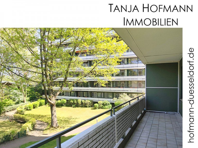 Aussicht D�sseldorf - L�rick Etagenwohnung 3-Zimmer-Wohnung mit gro�em Balkon in gr�ner Oase